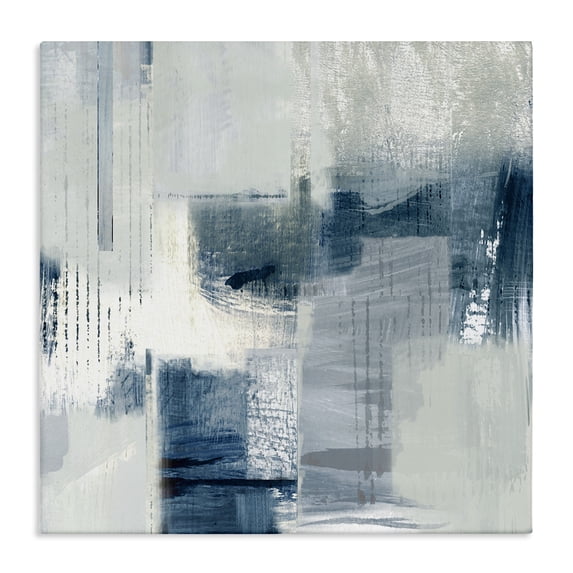 Stupell Industries Modern Faded Abstraction with Blues Canvas Art, 36 x 36, by Susan Jill