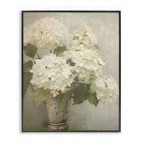 Stupell Industries Faded Country Hydrangeas Floral Painting Black Framed Art Print Wall Art, 11 x 14