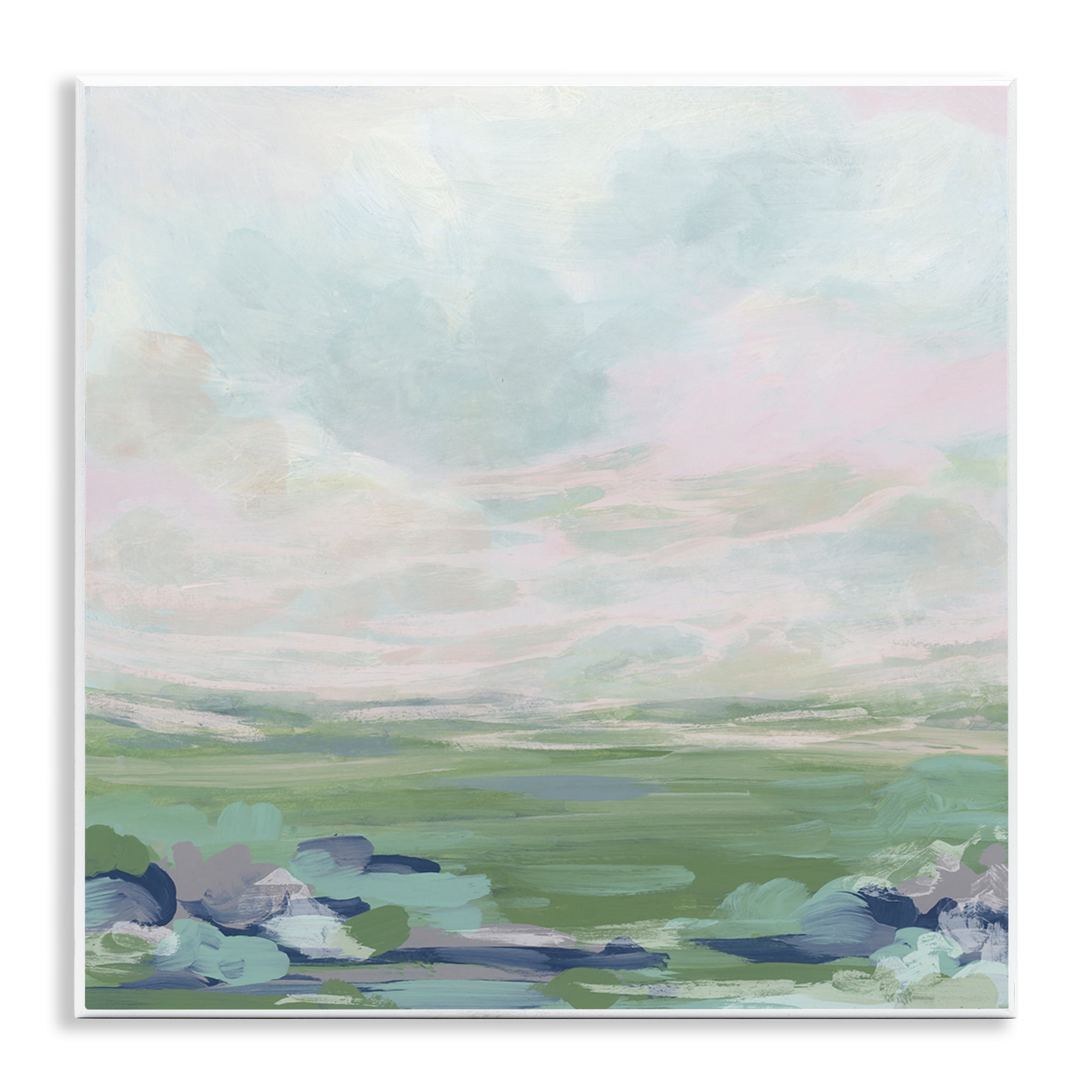 Stupell Industries Faded Grassland View Landscape & Nature Painting Unframed Art Print Wall Art, 12 x 12