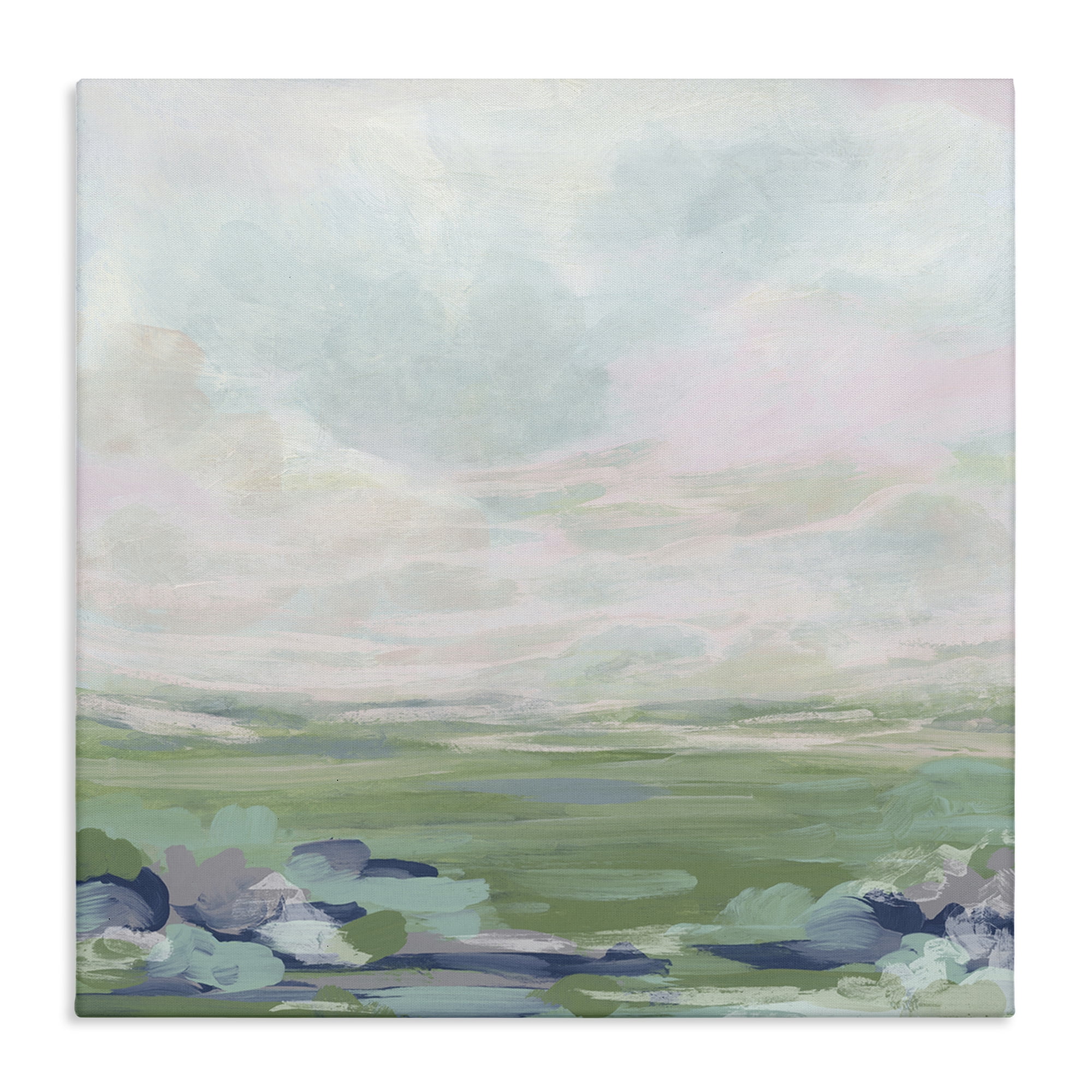 Stupell Industries Faded Grassland View Landscape & Nature Painting Wrapped Canvas Art Print Wall Art, 30 x 30