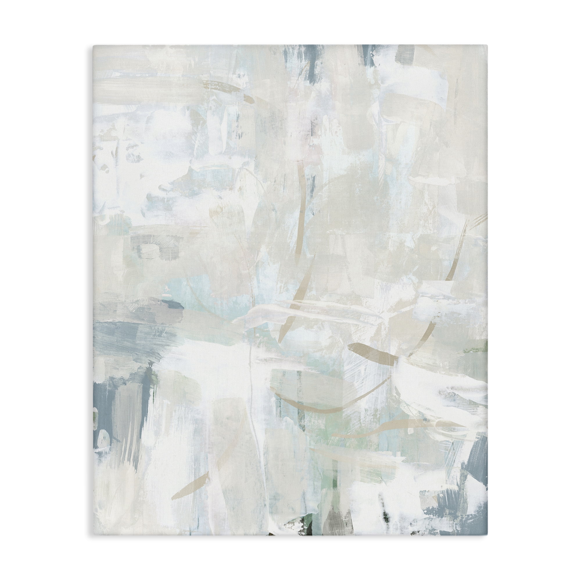 Stupell Industries Faded Off-White Abstract Abstract Painting Wrapped Canvas Art Print Wall Art, 16 x 20