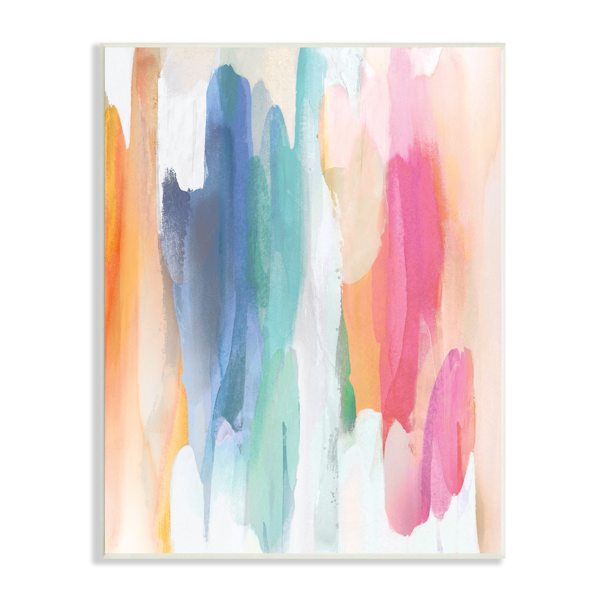 Stupell Industries Faded Rainbow Tones Layered Shape Abstraction, 13 x 19, Designed by Jackie Hanson