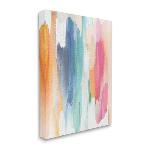 Stupell Industries Faded Rainbow Tones Layered Shape Abstraction, 16 x 20, Designed by Jackie Hanson