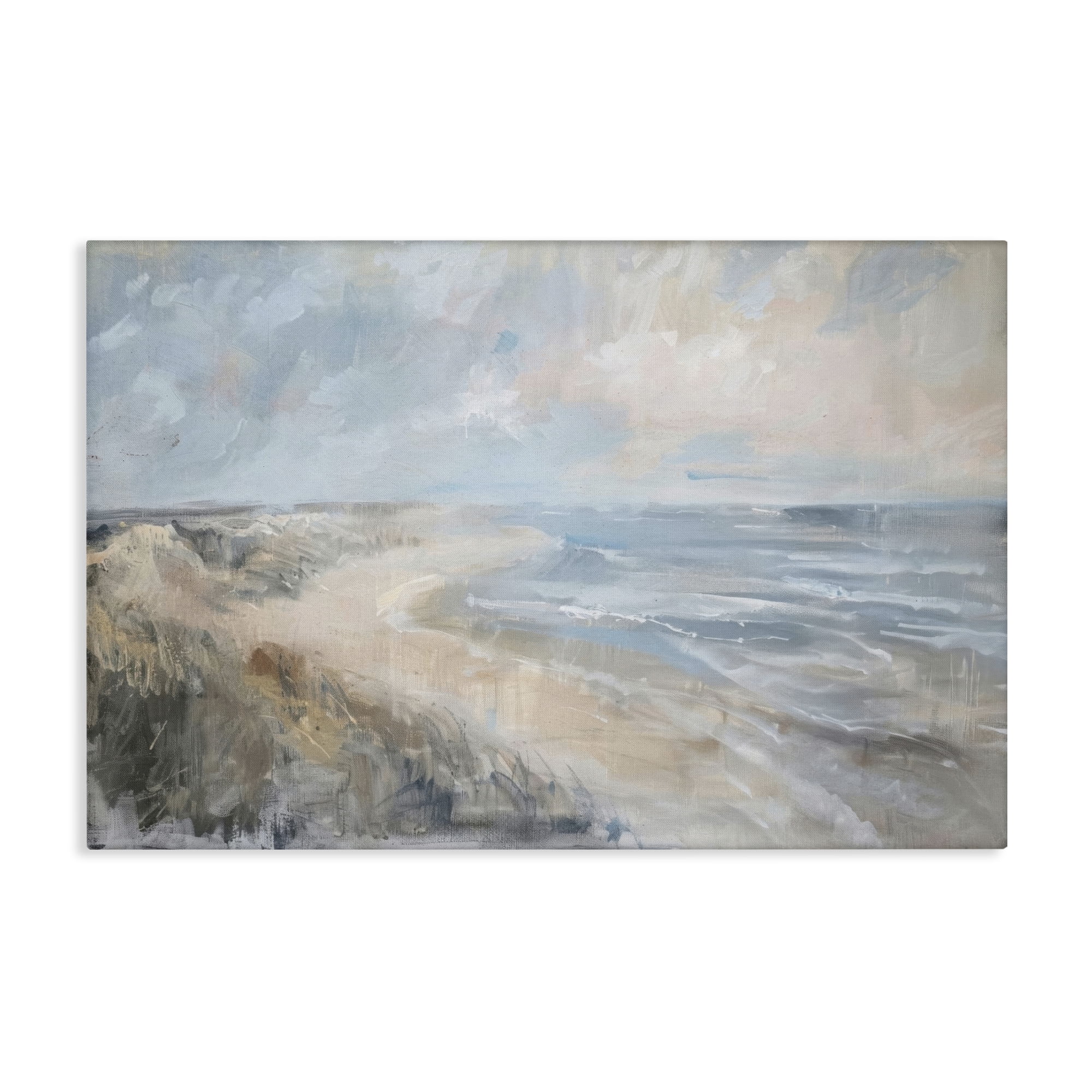 Stupell Industries Faded Summer Beach Nautical & Beach Painting Wrapped Canvas Art Print Wall Art, 36 x 24
