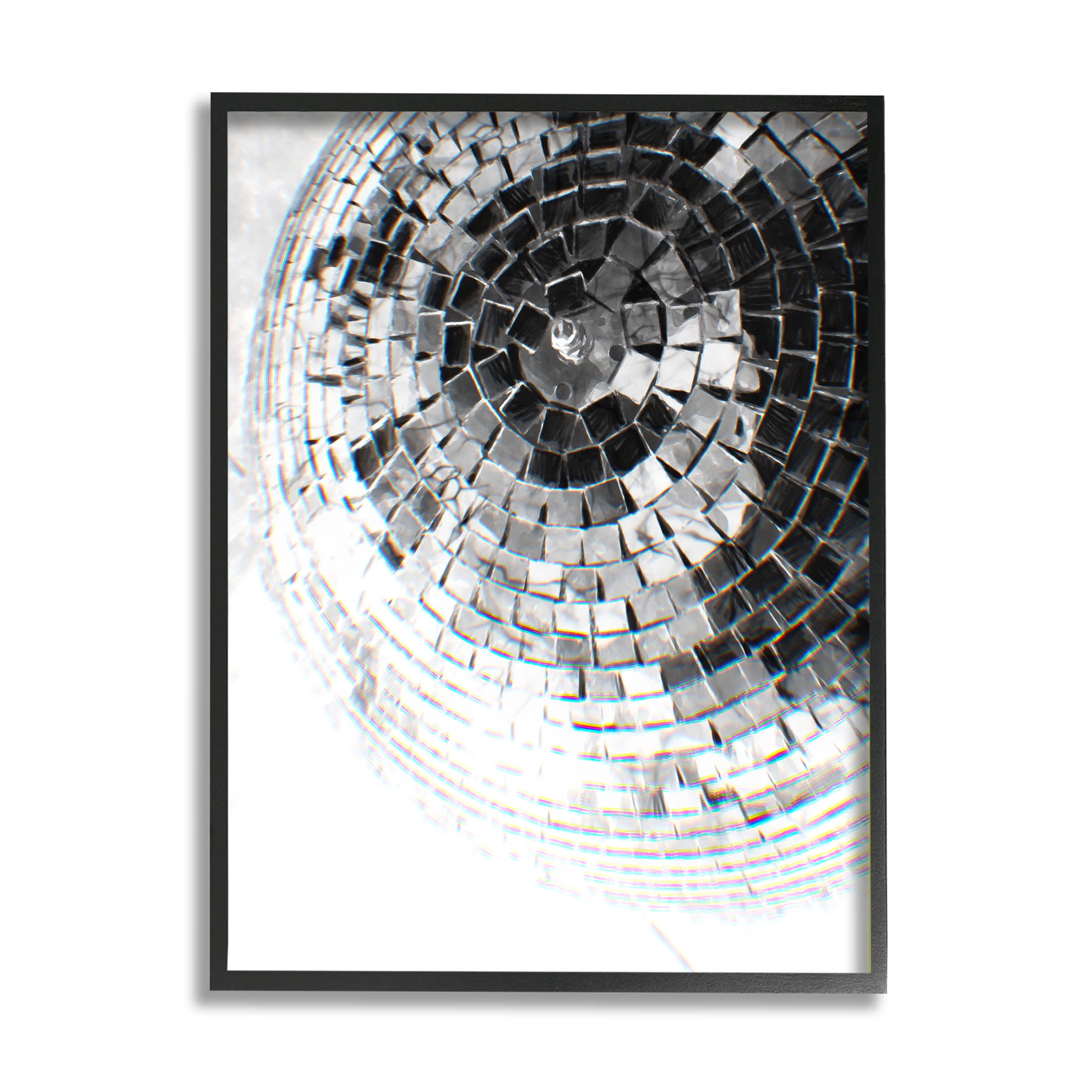 Stupell Industries Fading Disco Ball Monochrome Photography Photograph Black Framed Art Print Wall Art, Design by Ziwei Li