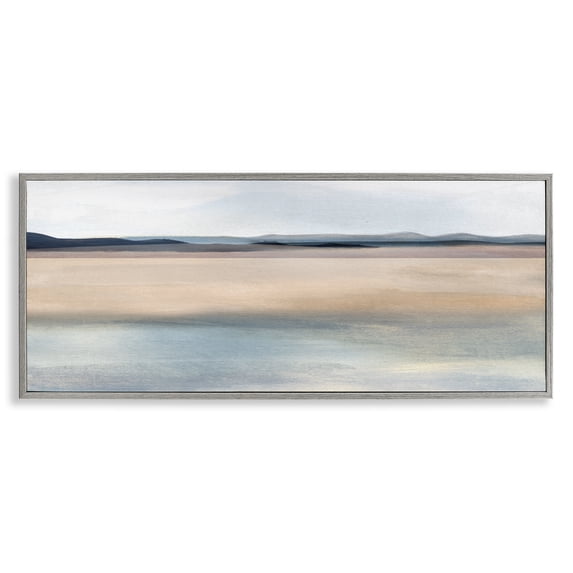 Stupell Industries Fading Ombre Landscape Landscape & Nature Painting Gray Framed Art Print Wall Art, 24 x 10