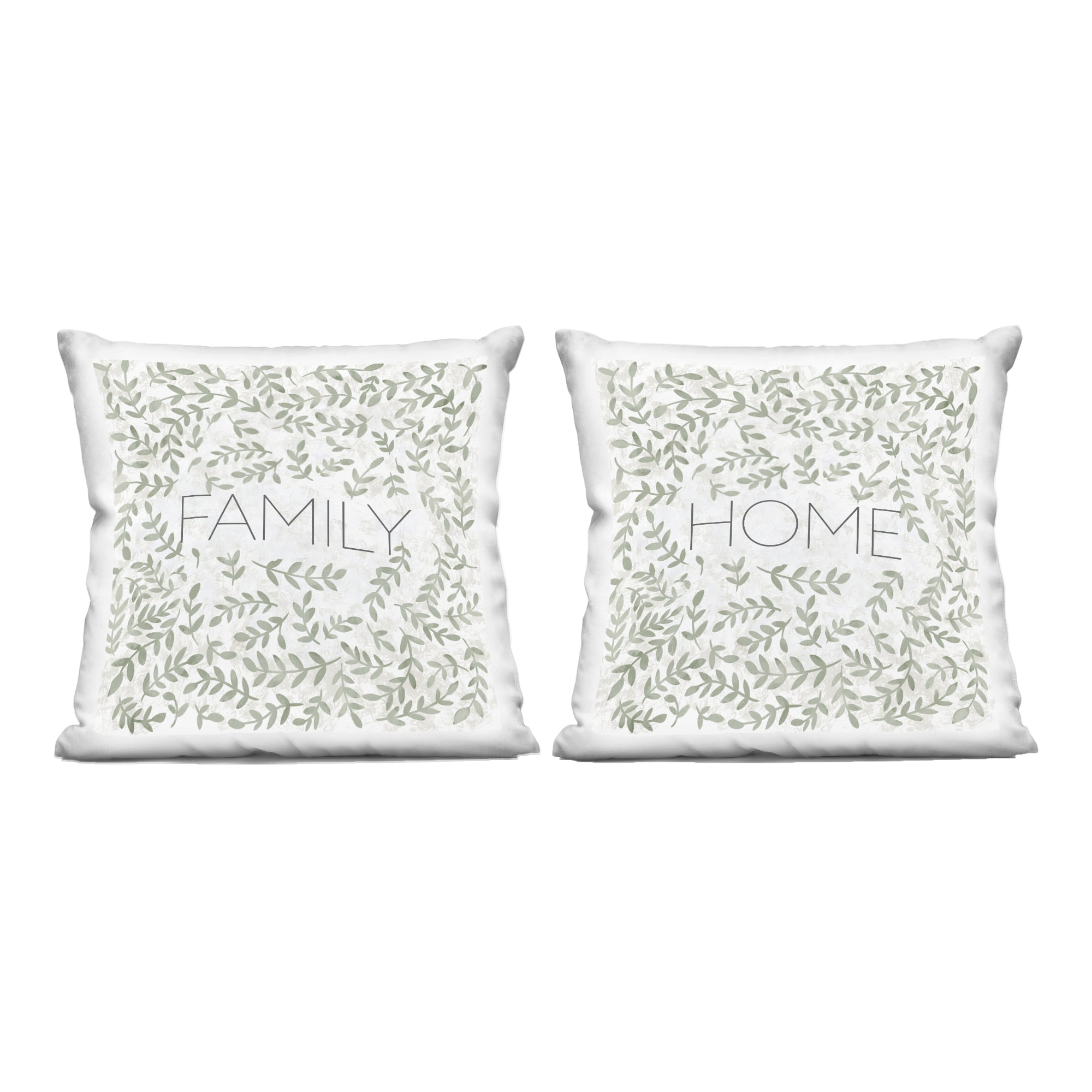 Stupell Industries Faith & Family Botanical Proverbs 2 Piece Decorative Printed Throw Pillow Set, design by SD Graphics Studio
