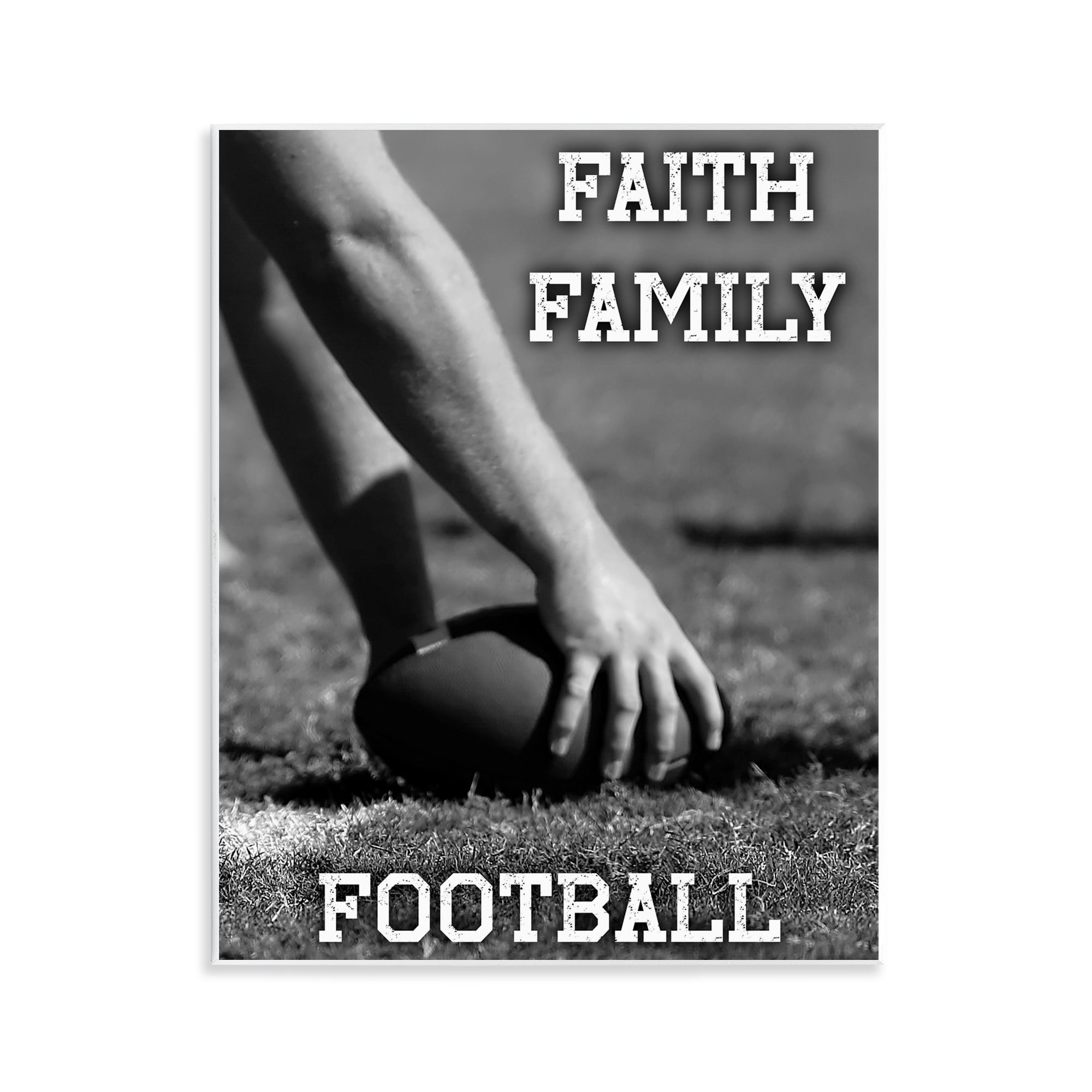 Stupell Industries Faith Family Football Hike Wall Plaque Art, design by Marcus Prime