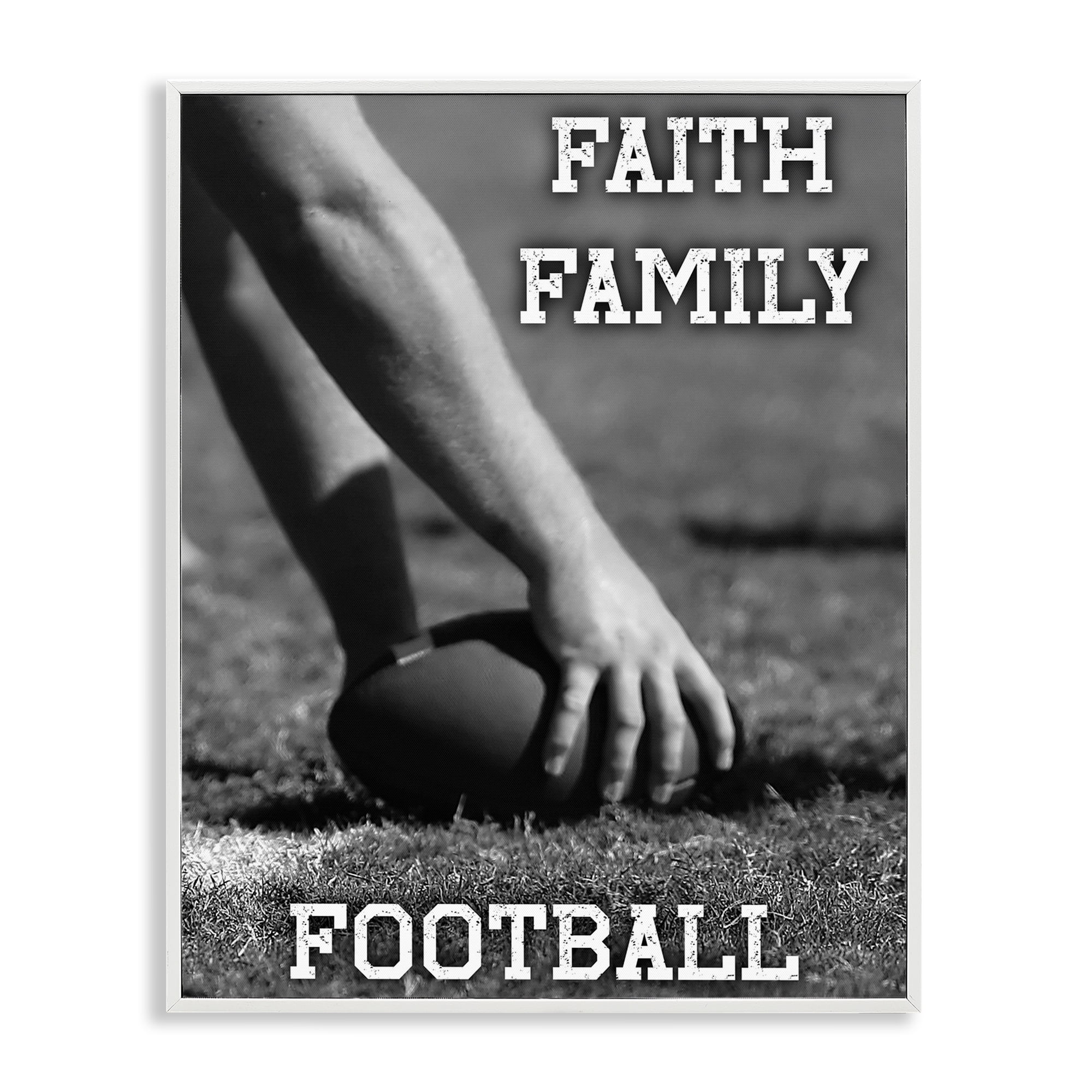 Stupell Industries Faith Family Football Hike White Framed Giclee Art, design by Marcus Prime