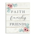 thumbnail image 1 of Stupell Industries Faith Family Friends Pink Flowers Country Plank Pattern, 13 x 19,Design by Elizabeth Tyndall, 1 of 5