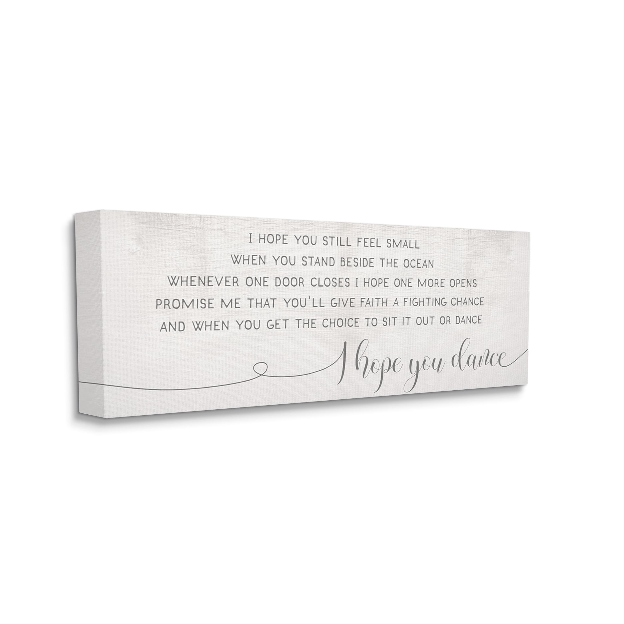Stupell Industries Faith Fighting Chance Phrase Romantic Dance Quote Gallery Wrapped Canvas Wall Art, 13 x 30