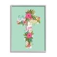 thumbnail image 1 of Stupell Industries Faith Hope Love Floral Cross Religious Painting Gray Framed Art Print Wall Art, 1 of 5
