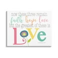 thumbnail image 1 of Stupell Industries Faith Hope Love Whimsical Floral Graphic Art Gallery Wrapped Canvas Print Wall Art, Design by Alli Rogosich, 1 of 7