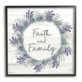thumbnail image 1 of Stupell Industries Faith and Family Sign Blue Hyacinth Florals Wild Thistle Graphic Art Black Framed Art Print Wall Art, 17x30, by ND Art, 1 of 5