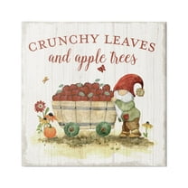 Stupell Industries Fall Apple Tree Phrase Fairy Tales & Fantasy Painting Gallery Wrapped Canvas Art Print Wall Art, 17 x 17