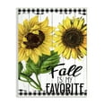 thumbnail image 1 of Stupell Industries Fall Autumn Quote Sunflower Tartan Pattern Rustic Design, 13 x 19, Design by Ann Bailey, 1 of 5