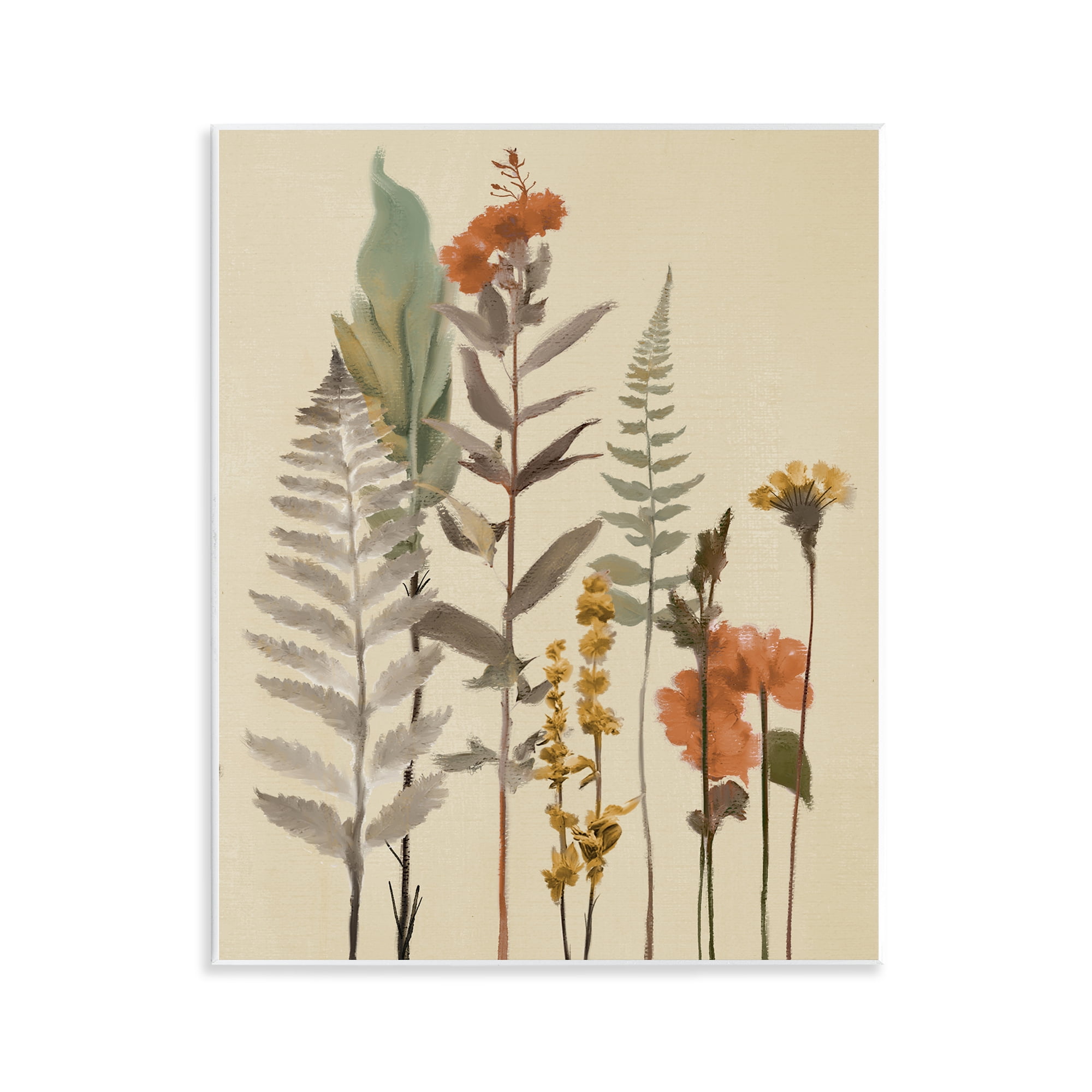 Stupell Industries Fall Botanicals and Ferns Wall Plaque Art, design by Elizabeth Medley