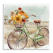 Stupell Industries Fall Florals Bicycle Botanical & Floral Painting Unframed Art Prints Wall Art, 12 x 12