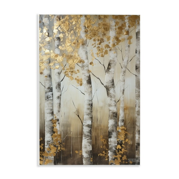 Stupell Industries Fall Foliage Birch Landscape Painting Unframed Art Print Wall Art, 10 x 15