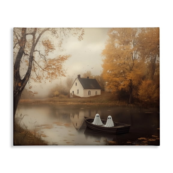 Stupell Industries Fall Ghosts Boat Ride Canvas Wall Art, design by Arlington Prints