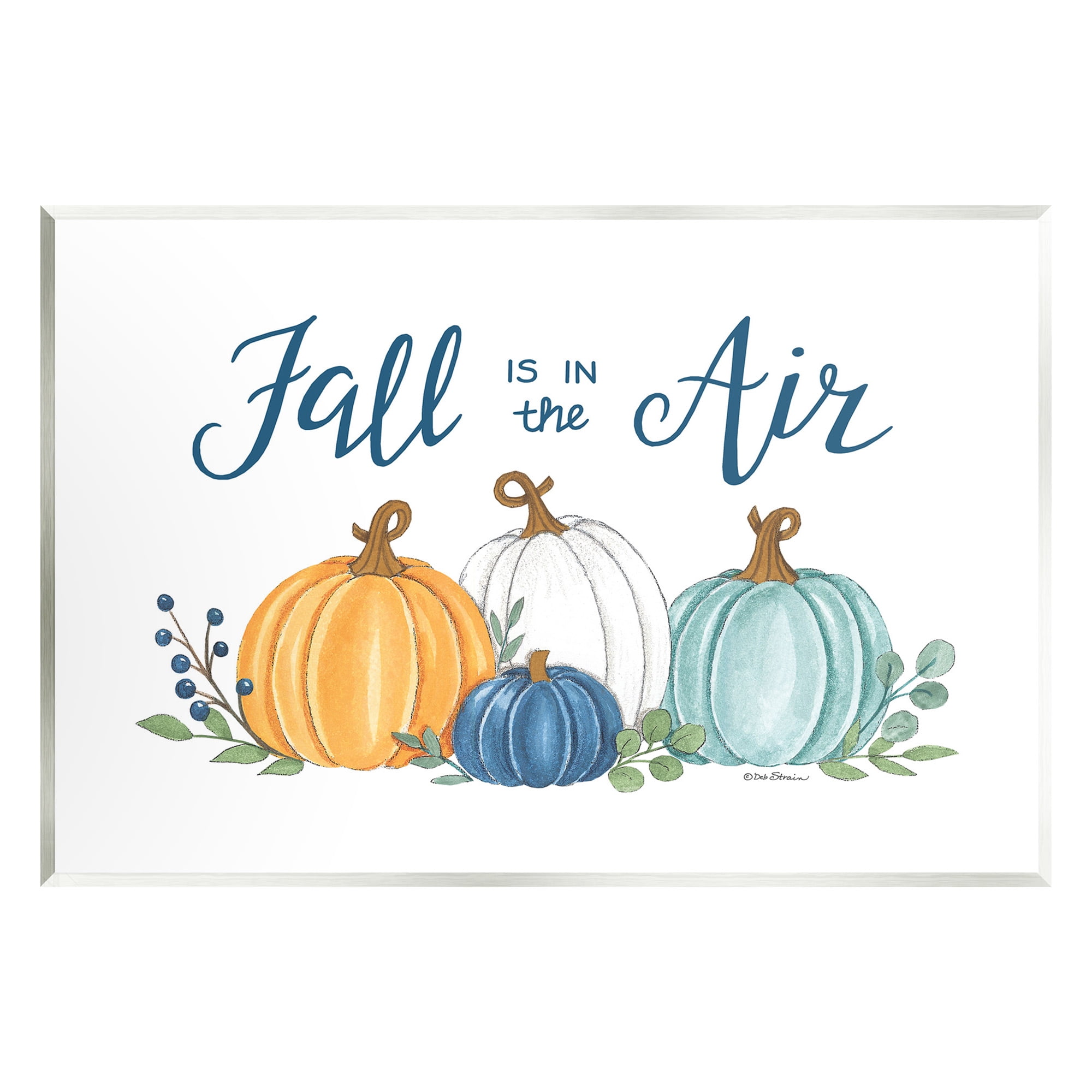 Stupell Industries Fall In The Air Pumpkins Holiday Painting Unframed Art Print Wall Art, 15 x 10