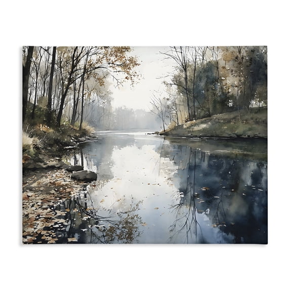 Stupell Industries Coastal Fall Lake Reflection Canvas Art, 20 x 16, by Franklyn Gregory