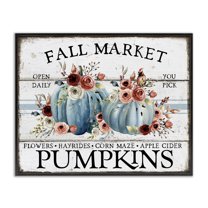 Stupell Industries Fall Market with Roses Holiday Painting Black Framed Art Prints Wall Art, 14 x 11