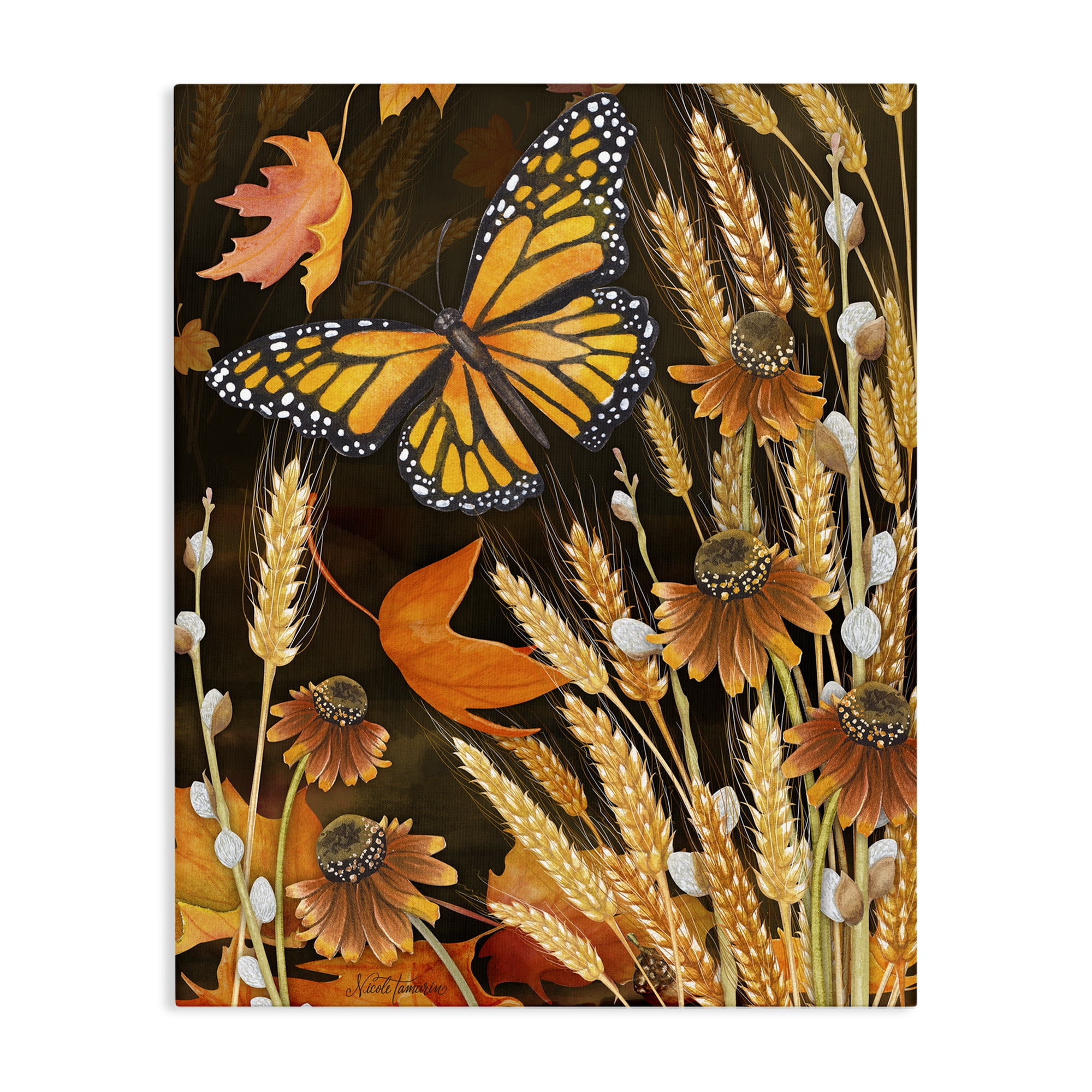 Stupell Industries Fall Motif Midnight Garden Canvas Wall Art, design by Nicole Tamarin