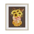 thumbnail image 1 of Stupell Industries Fall Sunflowers Pumpkin Bouquet Birch Framed Print Under Glass design by Hillary Holt, 21 x 17, 1 of 10