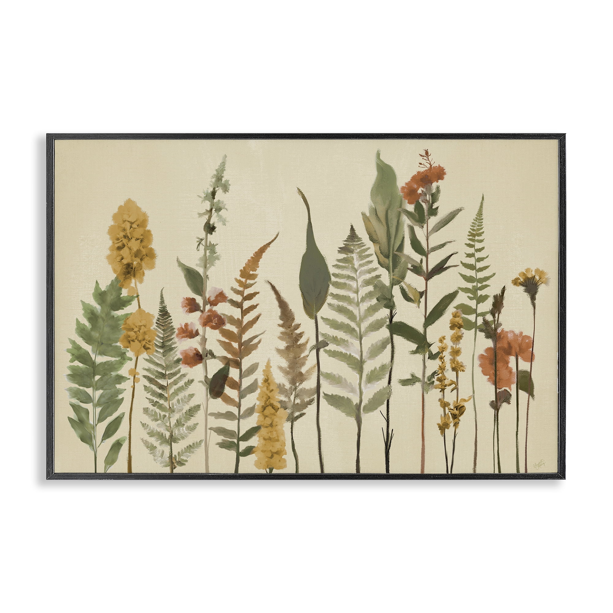 Stupell Industries Fall Toned Botanics Black Framed Giclee Art, design by Elizabeth Medley