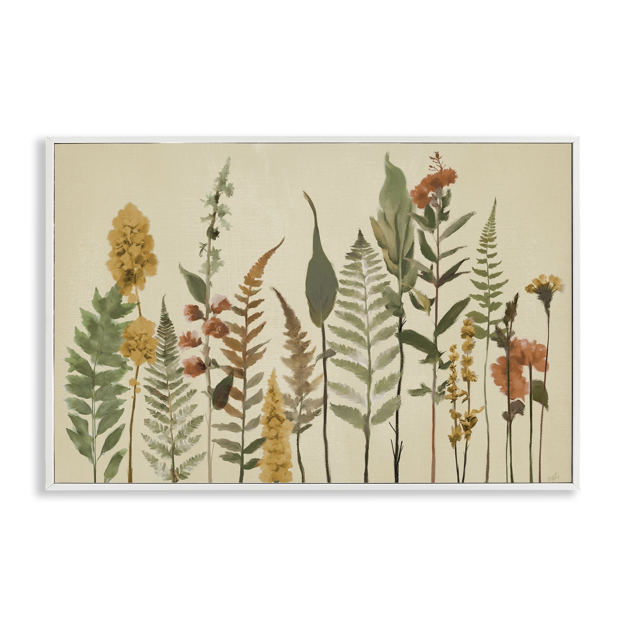 Stupell Industries Fall Toned Botanics White Framed Giclee Art, design by Elizabeth Medley
