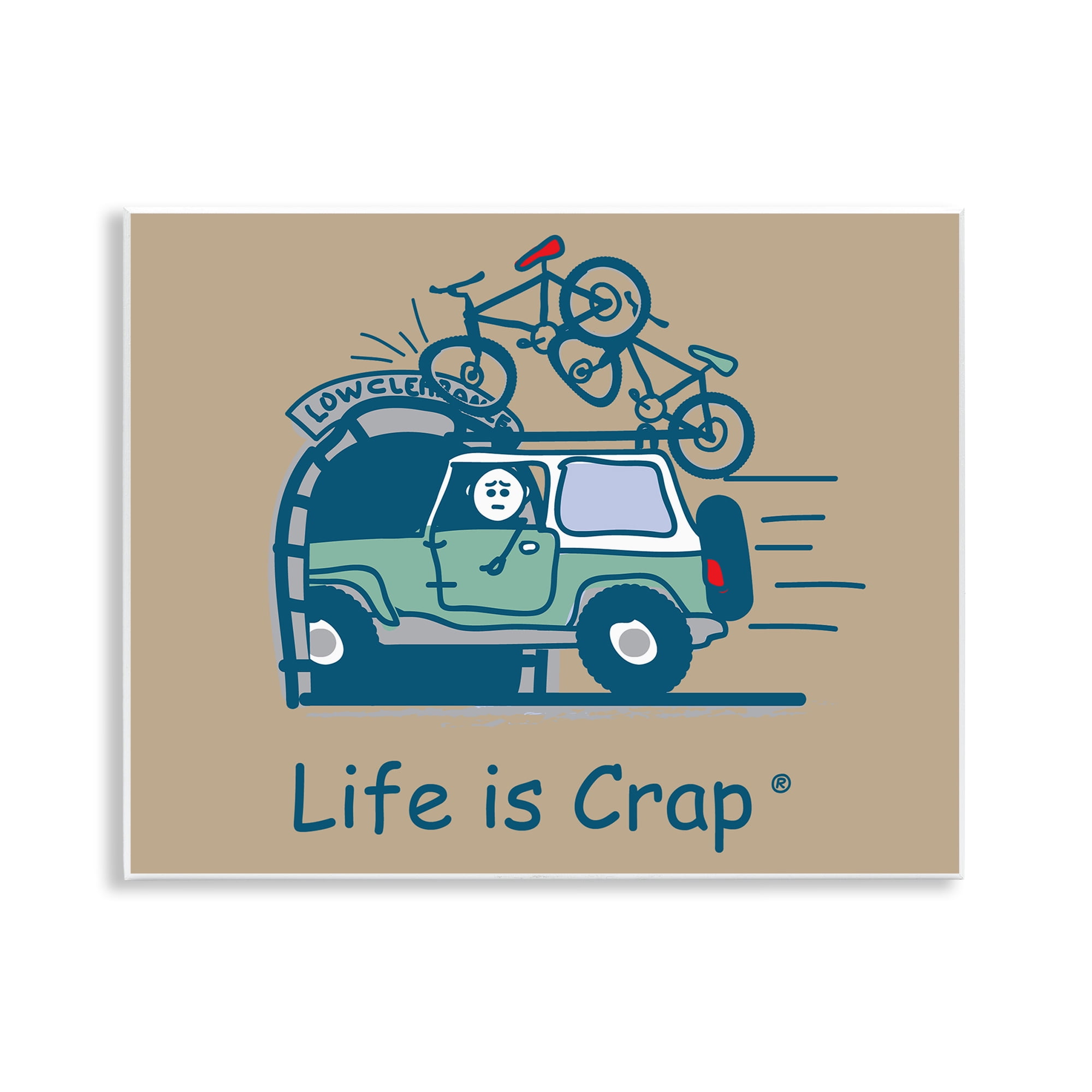 Stupell Industries Falling Bikes Overpass Novelty & Humor Painting Unframed Art Print Wall Art, 14 x 11
