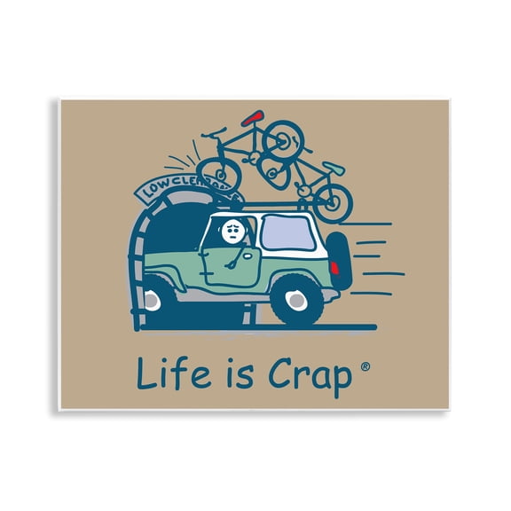 Stupell Industries Falling Bikes Overpass Novelty & Humor Painting Unframed Art Print Wall Art, 14 x 11