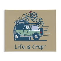 Stupell Industries Falling Bikes Overpass Novelty & Humor Painting Wrapped Canvas Art Print Wall Art, 20 x 16