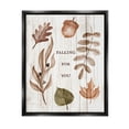 thumbnail image 1 of Stupell Industries Falling For You Fall Botanicals Graphic Art Jet Black Floating Framed Canvas Print Wall Art, Design by Lil' Rue, 1 of 6