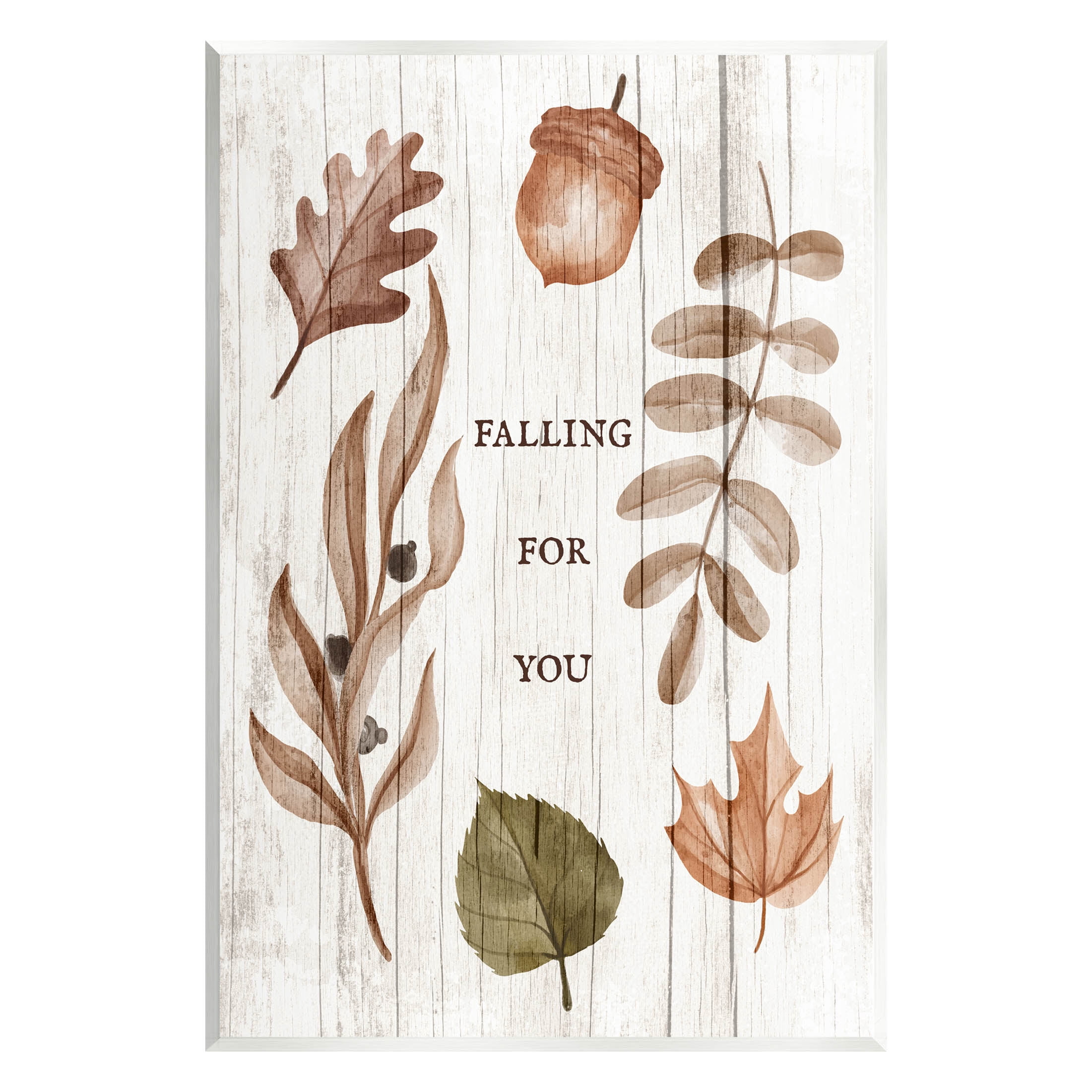 Stupell Industries Falling For You Fall Botanicals Graphic Art Unframed Art Print Wall Art, Design by Lil' Rue