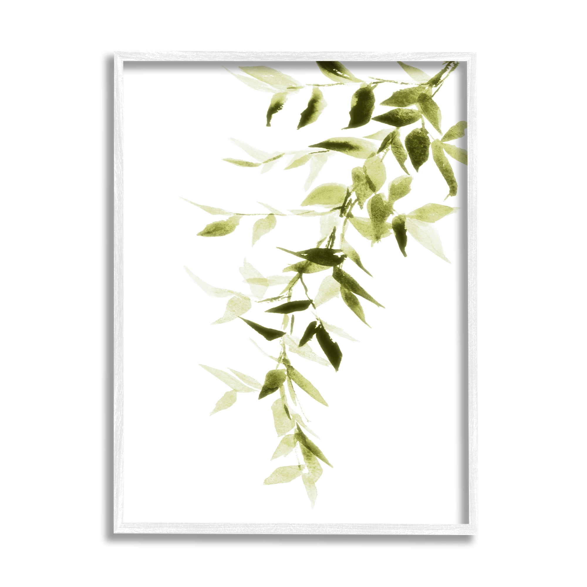 Stupell Industries Falling Green Vines Soft Watercolor Cascading Plant Leaves, 16 x 20, Design by Lanie Loreth
