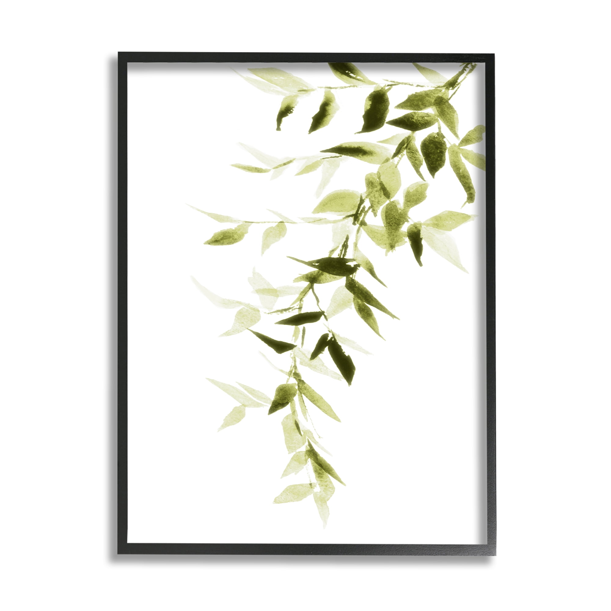 Stupell Industries Falling Green Vines Soft Watercolor Cascading Plant Leaves, 24 x 30, Design by Lanie Loreth