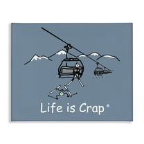 Stupell Industries Falling Ski Lift Novelty & Humor Painting Wrapped Canvas Art Print Wall Art, 20 x 16