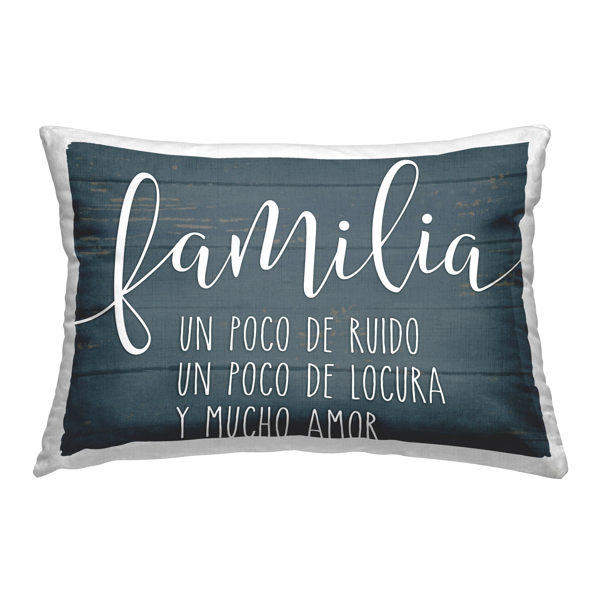 Stupell Industries Familia Y Mucho Amor Decorative Printed Throw Pillow, 14 x 7 x 20