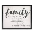 thumbnail image 1 of Stupell Industries Family Crazy Loud Love Inspirational Word Design Jet Black Framed Floating Canvas Wall Art, 16x20, by Daphne Polselli, 1 of 5