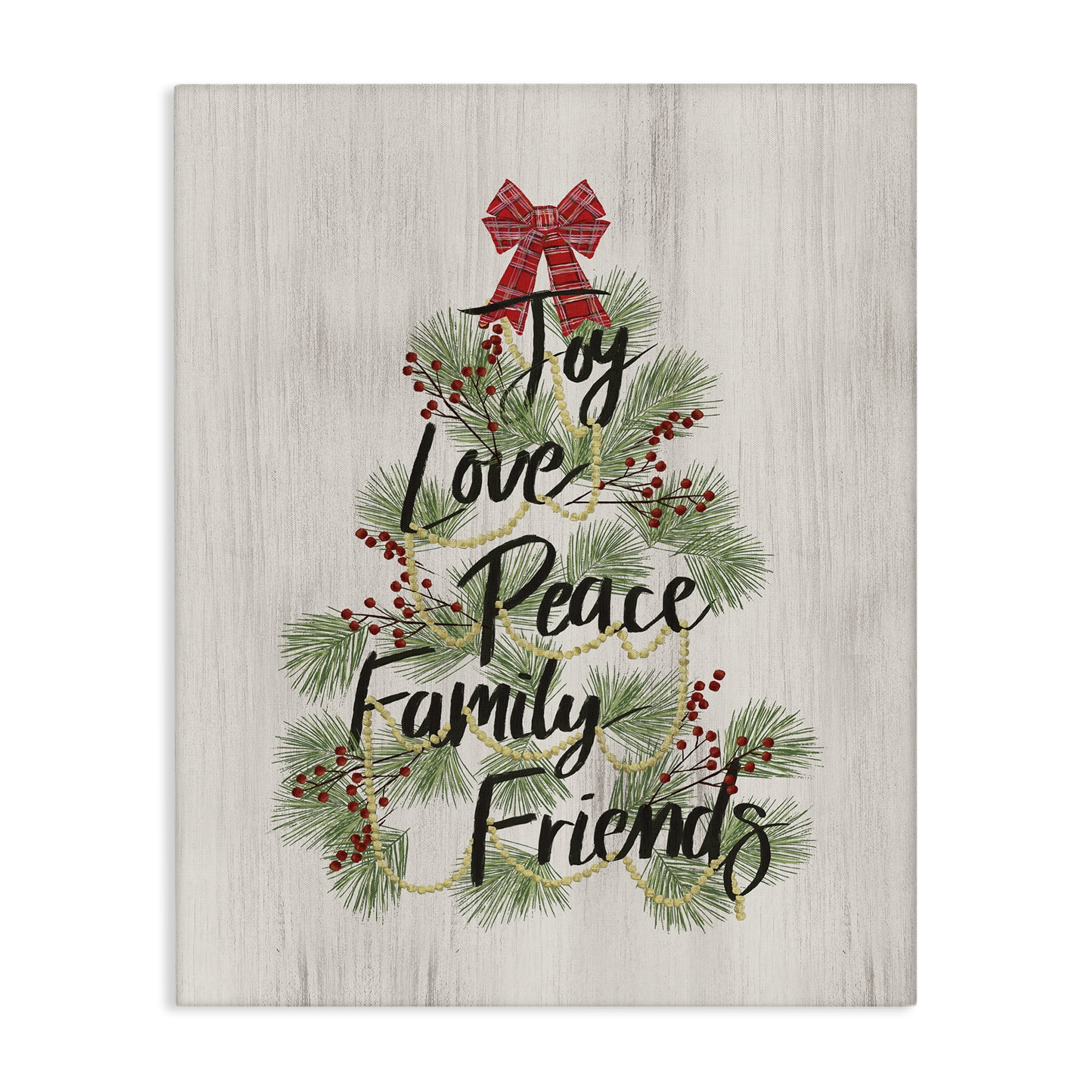 Stupell Industries Family Friends Christmas Tree Holiday Painting Gallery Wrapped Canvas Art Prints Wall Art, 36 x 48