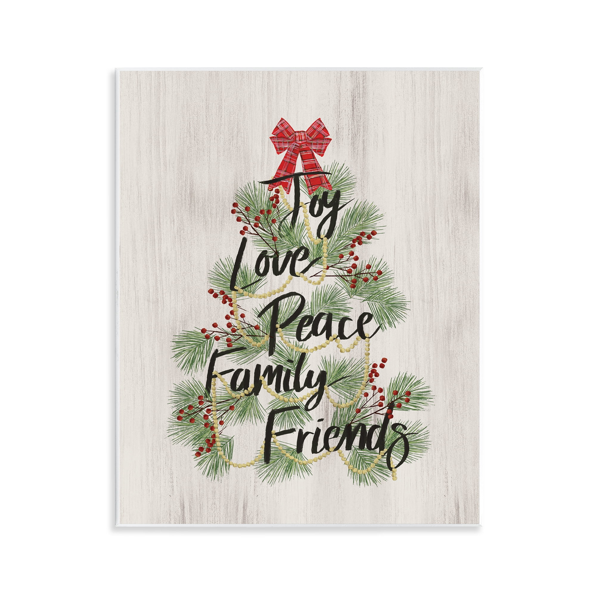 Stupell Industries Family Friends Christmas Tree Holiday Painting Unframed Art Prints Wall Art, 11 x 14