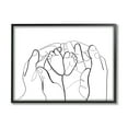 thumbnail image 1 of Stupell Industries Family Hands Holding Baby Feet Minimal Modern Linework, 16 x 20, Designed by Ros Ruseva, 1 of 7
