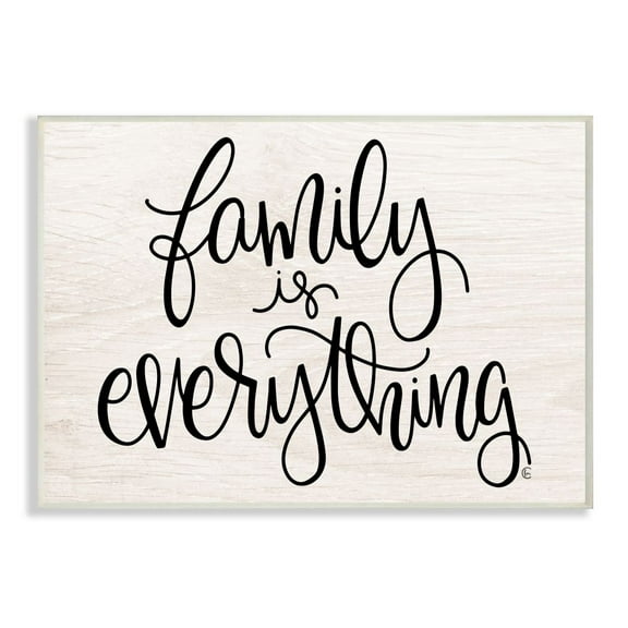 Stupell Industries Family Is Everything Rustic Quote Farm Home Sign Wall Plaque Design by Fearfully Made Creations