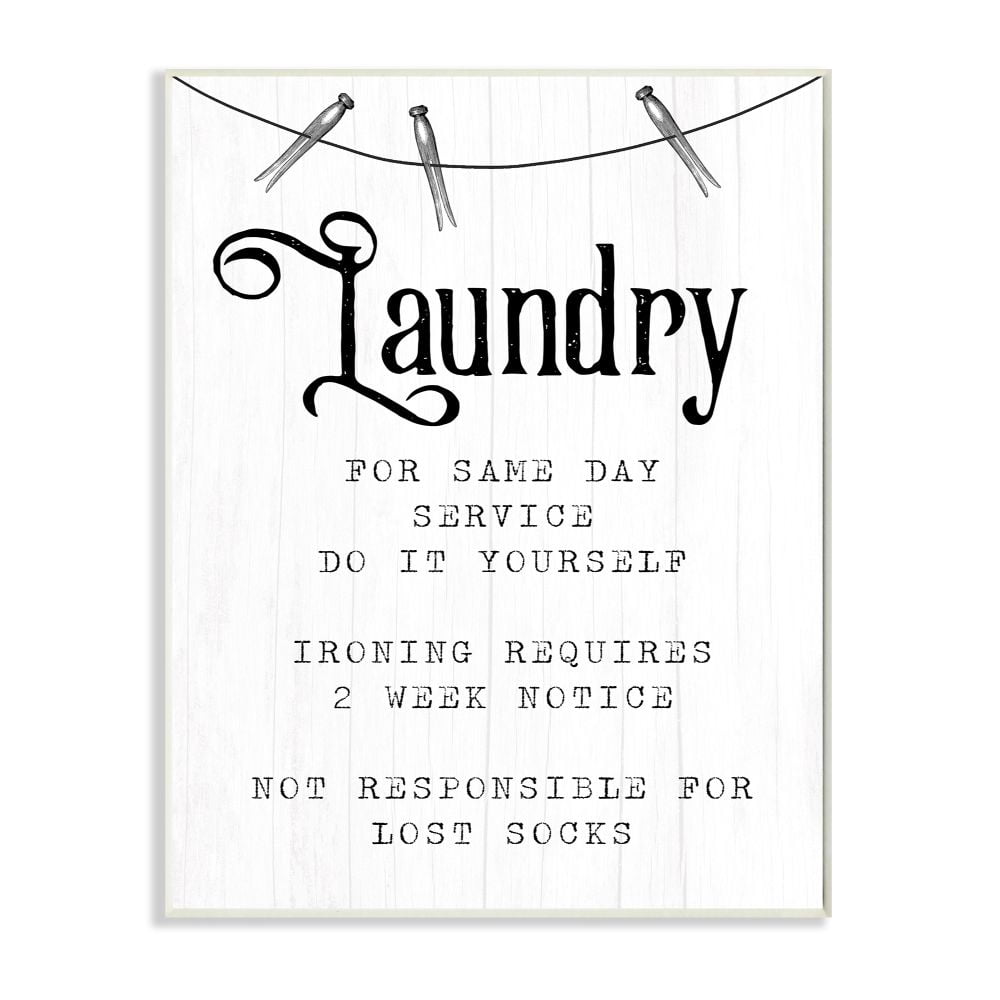 Stupell Industries Family Laundry Room Service Rustic Style Humor Designed by Daphne Polselli