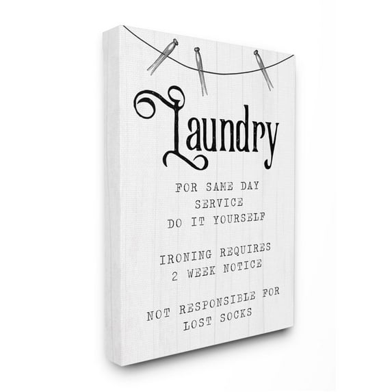 Stupell Industries Family Laundry Room Service Rustic Style Humor Designed by Daphne Polselli