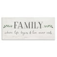 thumbnail image 1 of Stupell Industries Family Life Begins Love Never Ends Motivational Phrase, 24 x 10,Design by Natalie Carpentieri, 1 of 5