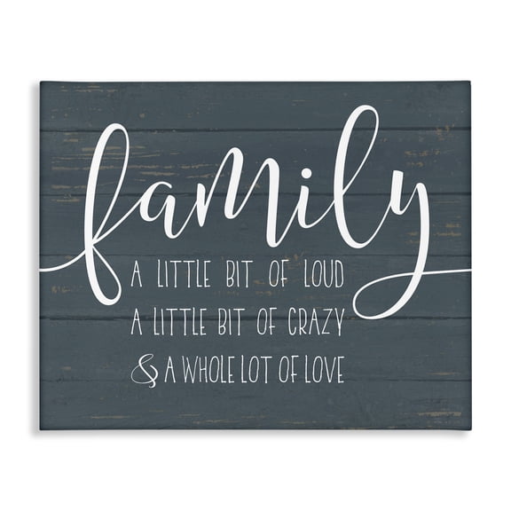 Stupell Industries Family Loud Crazy Love Canvas Art, 30 x 1.5 x 40