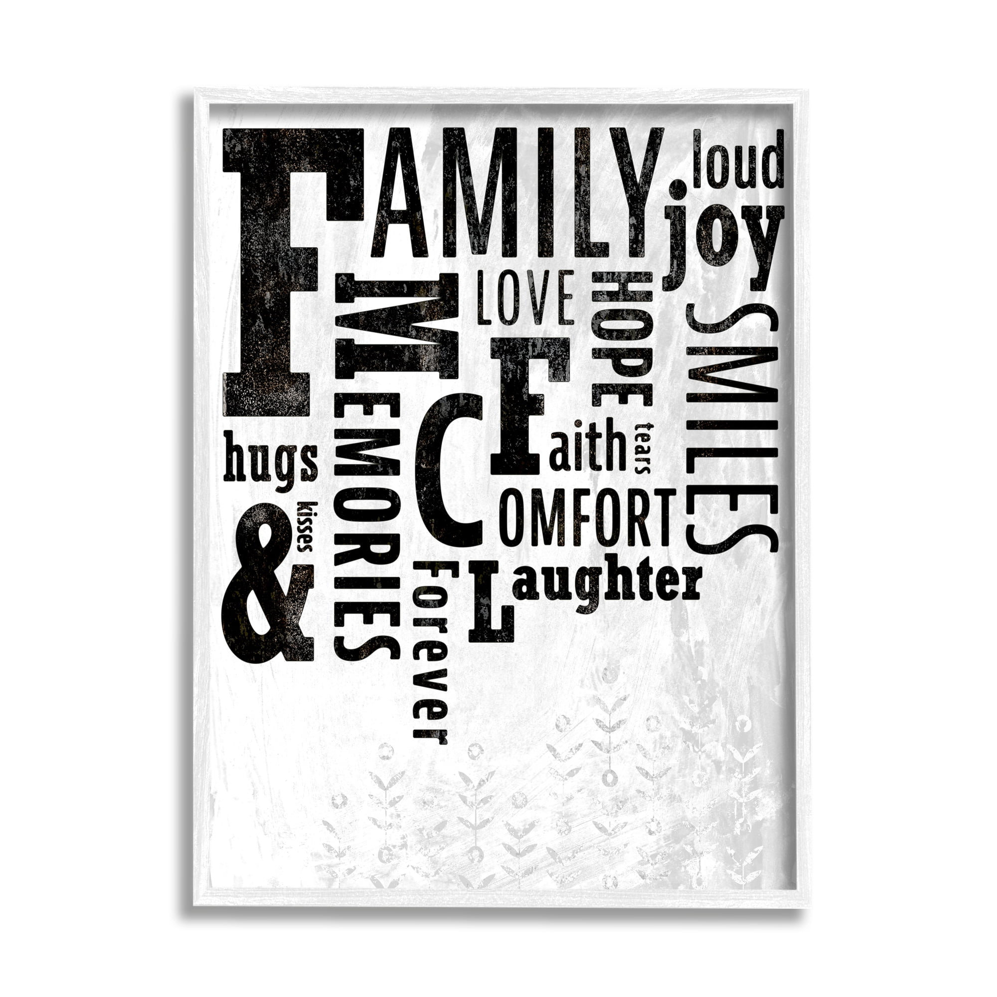 Stupell Industries Family & Memories Typography Arrangement Light Florals, 24 x 30, Design by Ziwei Li